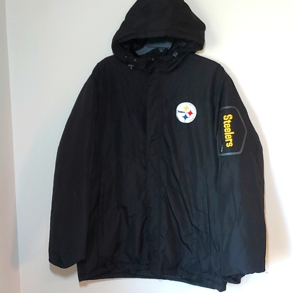 NFL Other - NFL Pittsburgh Steelers Men’s Full-Zip Winter Quilted Hooded Jacket Black XL